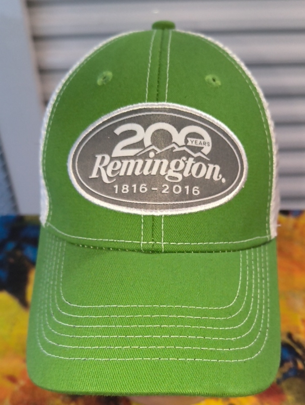 200years Remington 1816-2016 Stitched Patch Trucker Mesh Strap-on Hat Cap OSFM